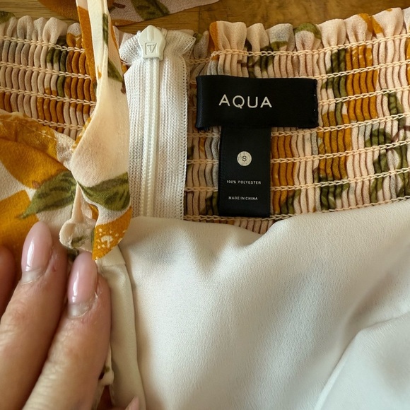 Aqua Women's Lemon Tree Lemon
Ruffle Mini Dress size small women's tie dresses - Picture 5 of 7